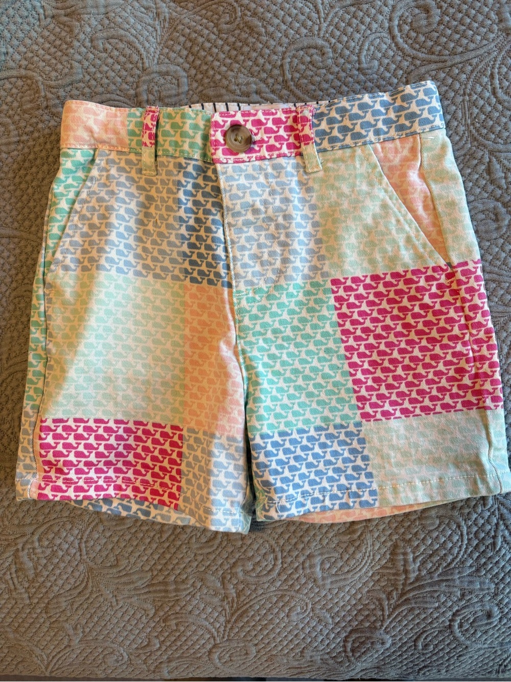 Boys' Pastel Patchwork Printed Shorts